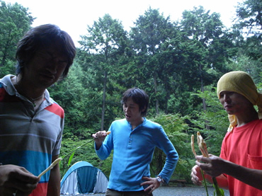 キャンプの時に野菜屋の兄さんが、谷中しょうが